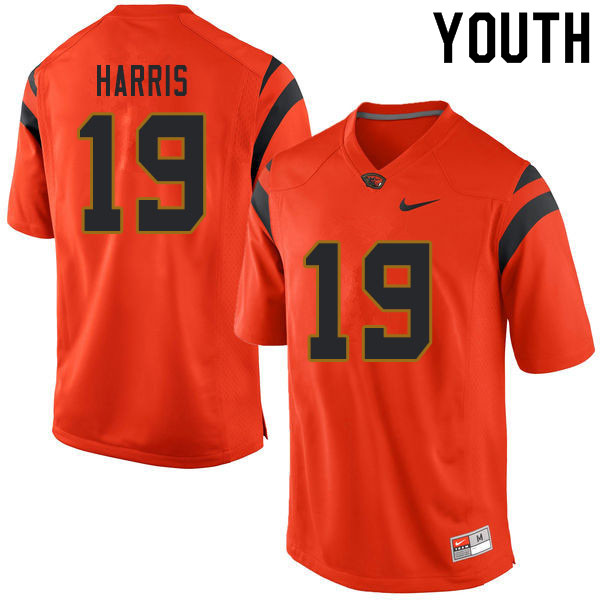 Youth #19 Marcus Harris Oregon State Beavers College Football Jerseys Sale-Orange